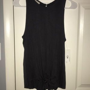 Lucy Love charcoal grey tie knot tank!